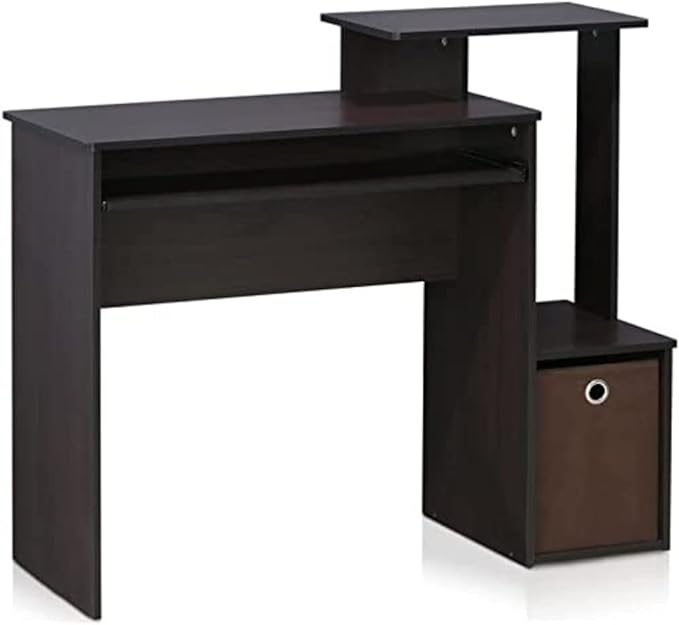 Furinno Econ Multipurpose Home Office Computer Writing Desk, regular, Dark Walnut