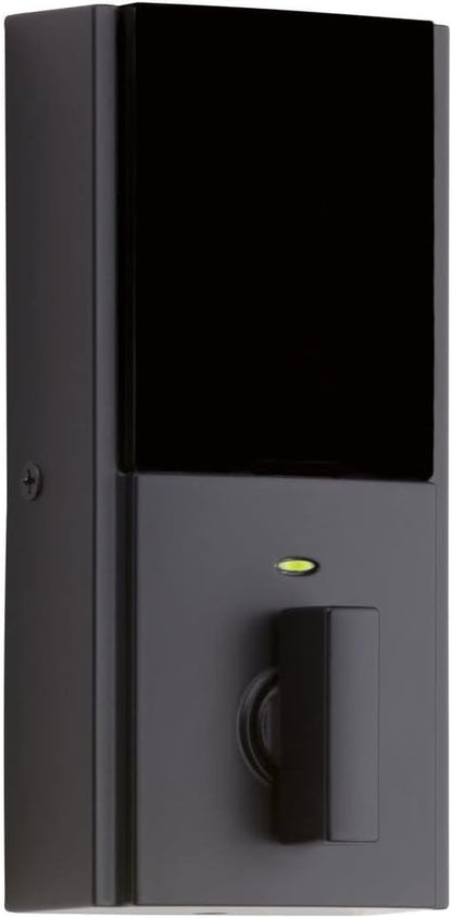 Kwikset 914 Contemporary Keypad SmartCode Electronic Deadbolt Smart Lock featuring SmartKey Security and ZigBee 3.0 Technology in Matte Black