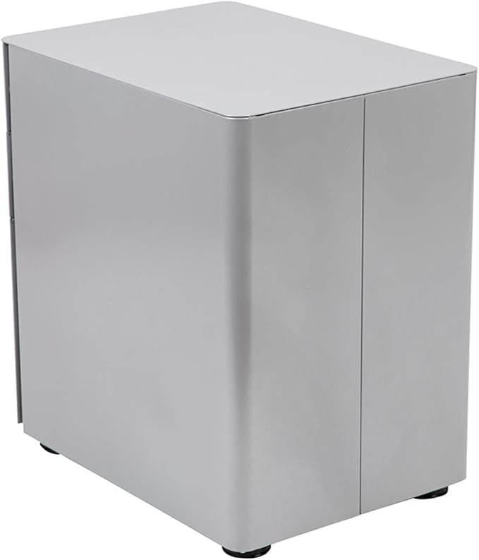 Flash Furniture Warner Modern 3-Drawer Mobile Locking Filing Cabinet with Anti-Tilt Mechanism and Hanging Drawer for Legal & Letter Files, Gray, Set of 1