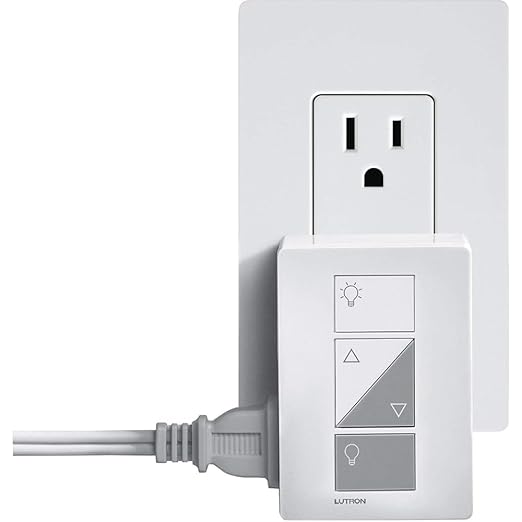 Lutron Caseta Smart Lamp Dimmer Switch (Lutron Smart Hub Required) for Floor and Table Lamps, for Dimmable LED Lights, up to 100 Watt, PD-3PCL-WH, White