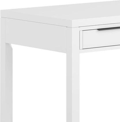 SIMPLIHOME Hollander Solid Wood Contemporary 60 Inch Wide Desk in White, for The Office Desk, Writing Table, Workstation and Study Table Distressed Dark Brown
