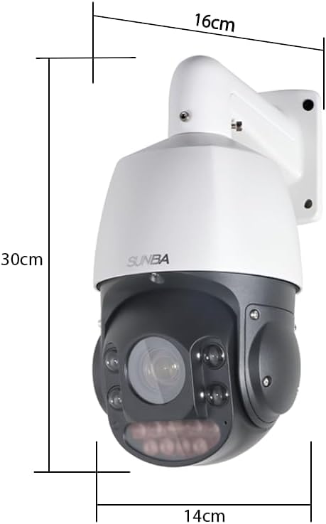 SUNBA 4K 8MP PTZ Camera Outdoor, IP PoE+ Security Dome, 20X Optical Zoom, Two Way Audio &Built-in TF Card Slot, 24x7 Automatic PTZ Tour, Night Vision up to 328ft (405-D20X 4K)