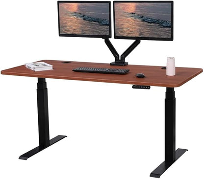 ApexDesk K Series 60" Electric Height Adjustable Standing Desk with LED Memory Controller (Cherry)