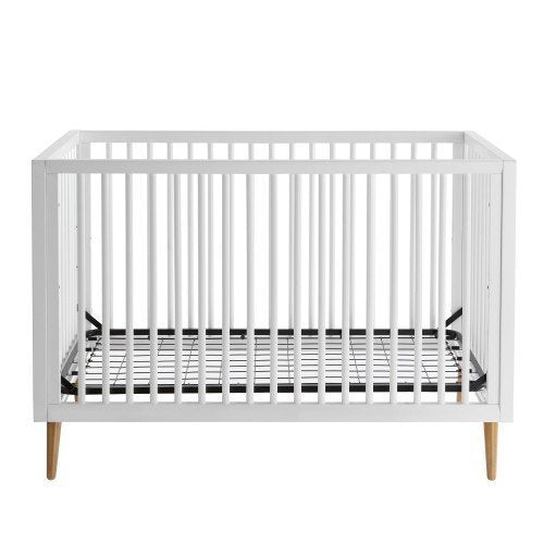 Contours Roscoe White Baby Crib, Standard Baby Crib, White Baby Crib, Converts from Baby Crib to Daybed, Fits Standard Full-Size Crib Mattress, Easy to Assemble - White