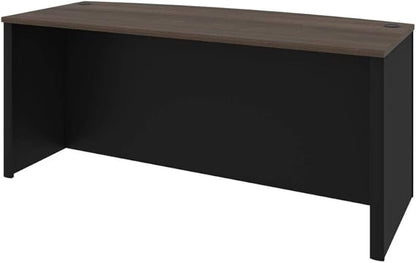 Bestar Connexion Desk Shell, 72W, Antigua & Black