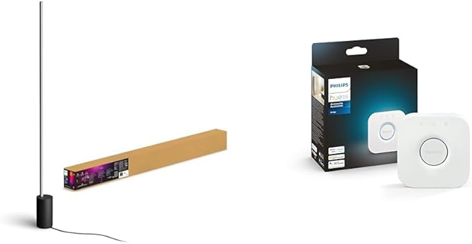 Philips Hue Gradient Signe Floor Lamp, Compatible with Alexa, Apple Homekit & Bridge - Unlock The Full Potential of Hue - Multi-Room and Out-of-Home Control