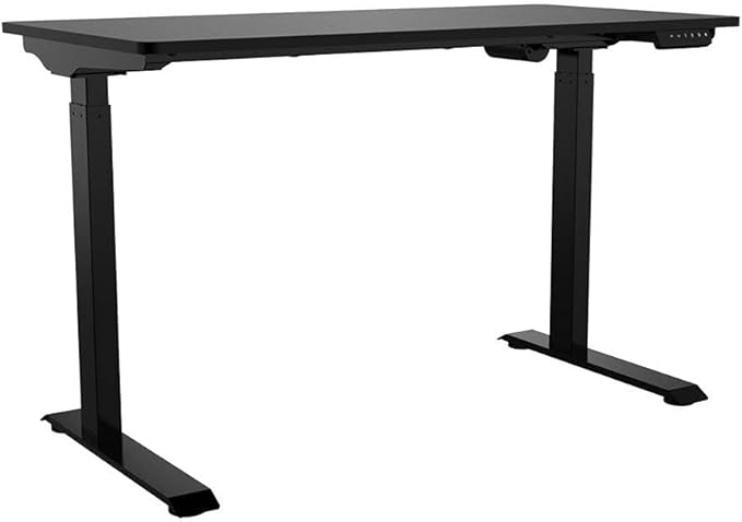 Monoprice Home Office Single Motor (47.2in x 23.6in) Sit-Stand Desk Table-Workstream Collection, Black