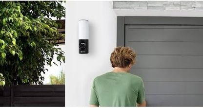 EZVIZ 2K+ Smart Outdoor Security Camera with Floodlight, Built-in 32G Storage, Colour Night Vision, Siren & Light Alarm, AI Human Detection, Two-Way Talk, Waterproof, Hardwired Installation (LC3)