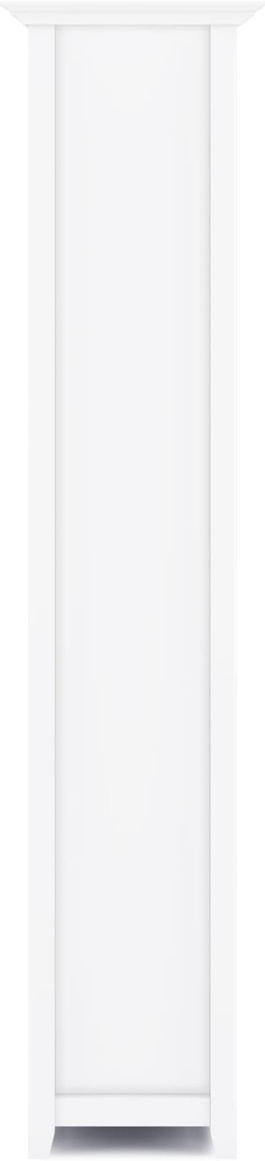SIMPLIHOME Amherst SOLID WOOD 30 Inch Transitional 5 Shelf Bookcase in White, For the Living Room, Study Room and Office
