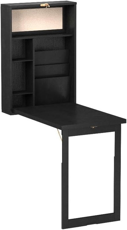 SEI Furniture Convertible Desk, 32.00 in. H x 22.00 in. W x 6.00 in. D, Black