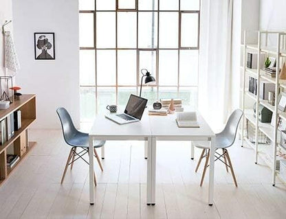 SogesGame Computer Desk, 63 inches Office Desk Computer Table Study Writing Desk Workstation for Home Office, White Dining Table