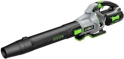 EGO LB6703 670 CFM 180 MPH 56V Lithium-Ion Cordless Electric Variable-Speed Blower Kit with 4.0Ah Battery and 320W Charger Included, Black