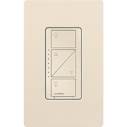 Lutron Caseta Original Smart Dimmer Switch (Lutron Smart Hub Required), for LED Lights, 150 Watt, Single-Pole/3-Way, No Neutral Required, PD-6WCL-LA, Light Almond