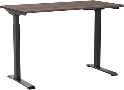 Serta Creativity Electric Height Adjustable Desk, 47" Inch Wood Desktop Sit Stand Table for Office, Work from Home Furniture, Easy to Assemble, Dark Brown