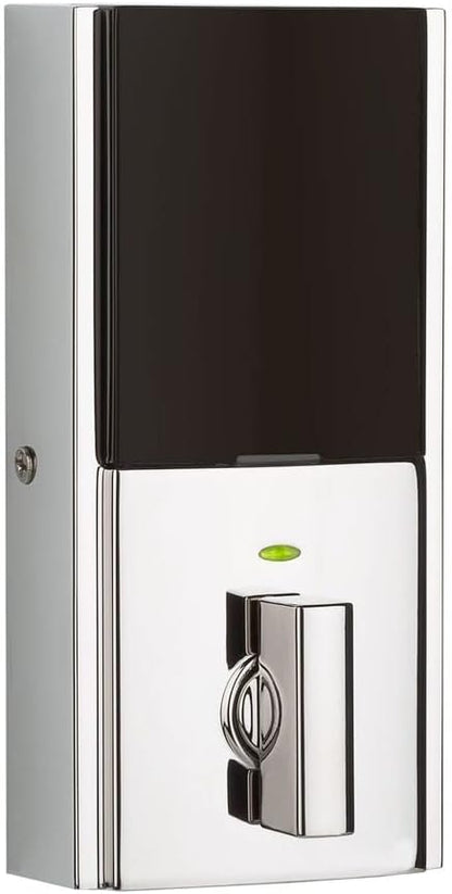 Kwikset 914 Contemporary Keypad SmartCode Electronic Deadbolt Smart Lock featuring SmartKey Security and ZigBee 3.0 Technology in Polished Chrome