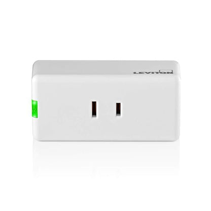 Leviton Decora Smart Dimmer Plug, Wi-Fi 2nd Gen, Works with Matter, My Leviton, Alexa, Google Assistant, Apple Home/Siri & Wire-Free Anywhere Companions for Switched Outlet, D23LP-2RW, White