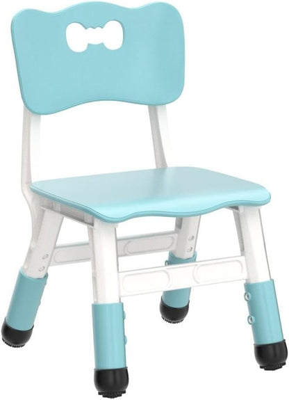 Adjustable Kid Chairs Indoor 3 Level Adjustable Suitable for Children Age 2-6. Maximum load-bearing 220LBS Suitable for Family Classroom and Nursery Child Seat Set (2-Pack-Ink Blue)