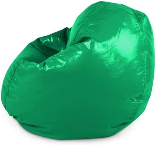 Wet Look Vinyl Bean Bags, Jr Child, Green