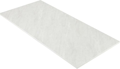 Kaboon Universal Tabletop 45.67"x23.62", Solid One-Piece Melamine Table Top, Double Desk L-Desk DIY, Home and Office,Sea Salt/White