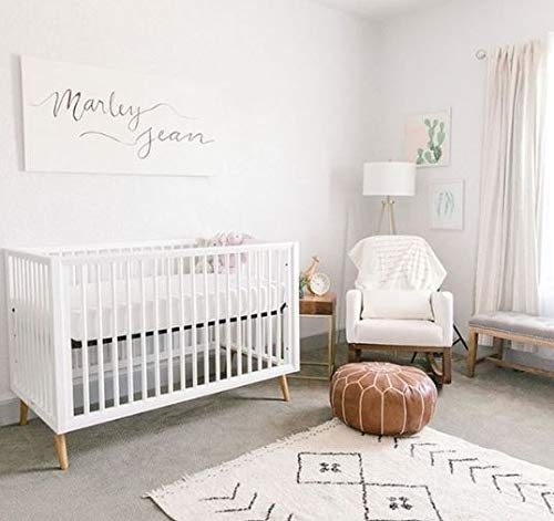 Contours Roscoe White Baby Crib, Standard Baby Crib, White Baby Crib, Converts from Baby Crib to Daybed, Fits Standard Full-Size Crib Mattress, Easy to Assemble - White
