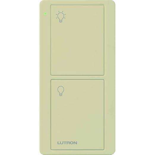 Lutron Pico Remote for Caseta Smart Switch, 2-Button Control , On/Off Control, For Table Top or Wallmount Use, PJ2-2B-GIV-L01, Ivory