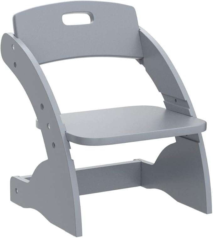 HOUCHCIS Toddler Chair, Wooden Toddler Chair for Kids, Adjustable Kids Chairs for Toddlers, Toddler Chairs and Small Chair, Kids Chair (Grey)