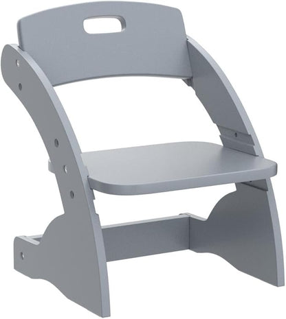 HOUCHCIS Toddler Chair, Wooden Toddler Chair for Kids, Adjustable Kids Chairs for Toddlers, Toddler Chairs and Small Chair, Kids Chair (Grey)