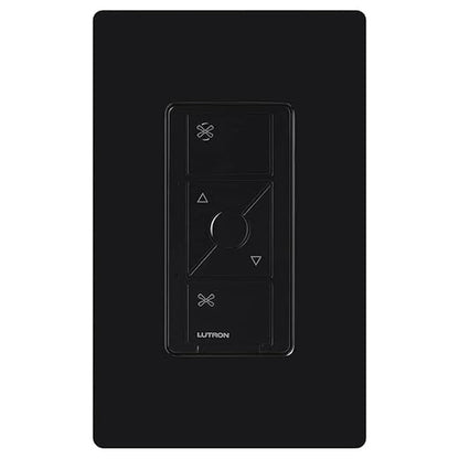 Lutron Caseta Smart Fan Speed Control Switch (Lutron Smart Hub Required), Single-Pole, PD-FSQN-BL,Black