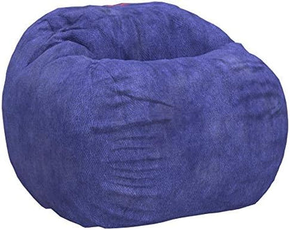 CordaRoy's Chenille Bean Bag Chair, Convertible Chair Folds from Bean Bag to Lounger, As Seen on Shark Tank, Navy - Full Size