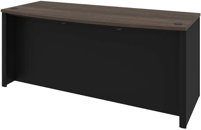 Bestar Connexion Desk Shell, 72W, Antigua & Black