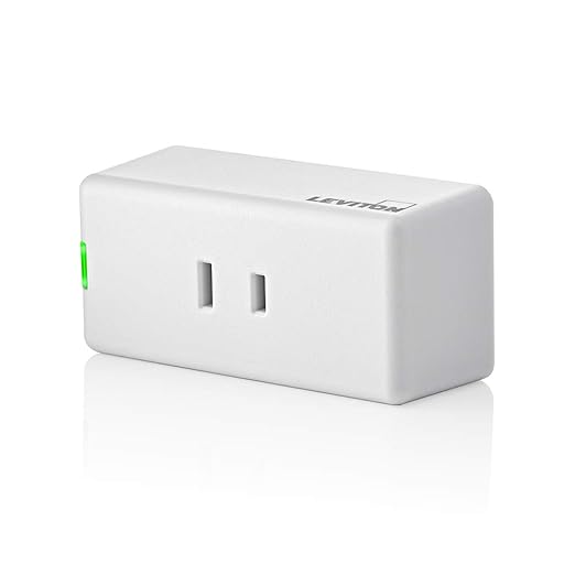 Leviton Decora Smart Dimmer Plug, Wi-Fi 2nd Gen, Works with Matter, My Leviton, Alexa, Google Assistant, Apple Home/Siri & Wire-Free Anywhere Companions for Switched Outlet, D23LP-2RW, White