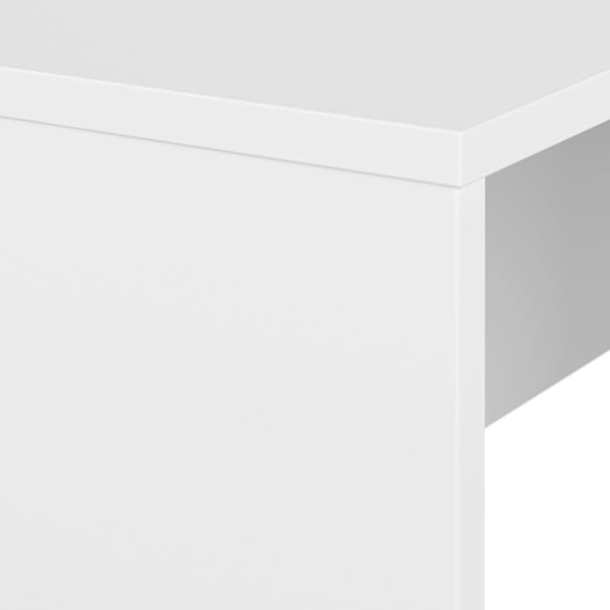 Bush Business Furniture Studio C Bow Front Desk, Computer Table for Home or Professional Office, 72W x 36D, White
