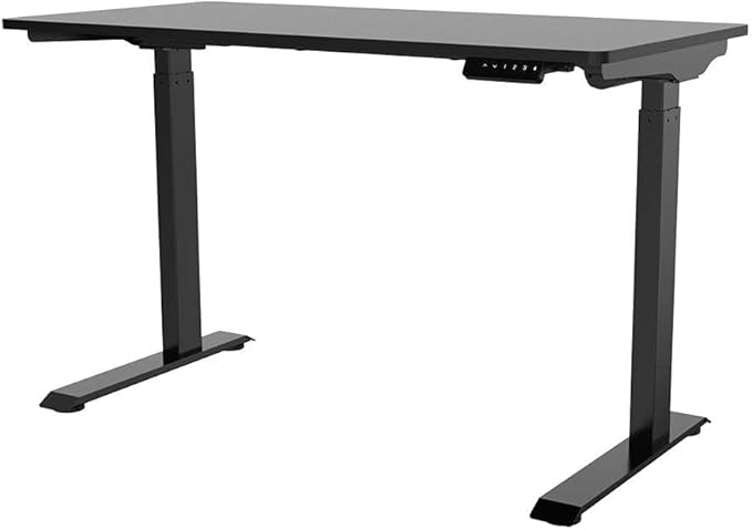 Monoprice Home Office Single Motor (47.2in x 23.6in) Sit-Stand Desk Table-Workstream Collection, Black