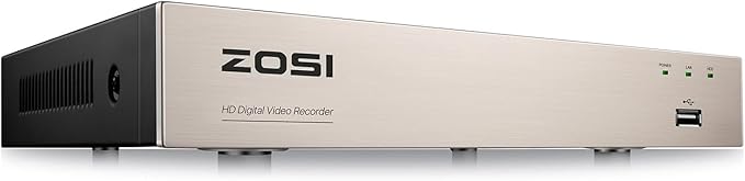 ZOSI H.265+ 8CH 3K Lite Hybrid 4-in-1 Analog/AHD/TVI/CVI Surveillance Video Recorders CCTV DVR System for 720P, 1080P Security Cameras, No HDD