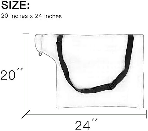 Leaf Blower Vacuum Zippered Bottom Dump Bag for for Ultra Blower Rake & Vacuum Leaf Blowers