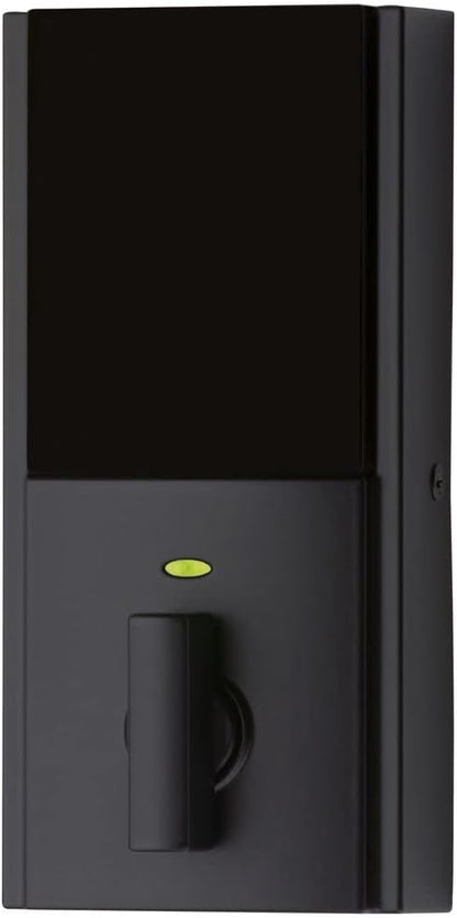Kwikset 914 Contemporary Keypad SmartCode Electronic Deadbolt Smart Lock featuring SmartKey Security and ZigBee 3.0 Technology in Matte Black