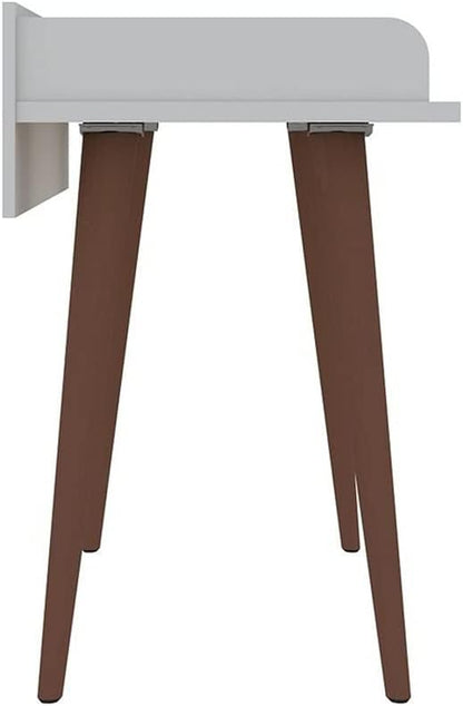 Manhattan Comfort Hampton Mid Century Modern Home Office Computer Desk Table, 35.43, White