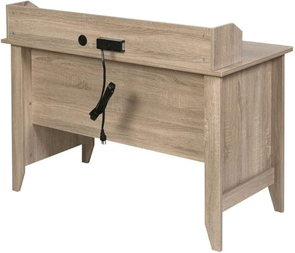 OneSpace Eleanor Executive Hutch and USB, Charger Hub, Light Oak Desk, No Size