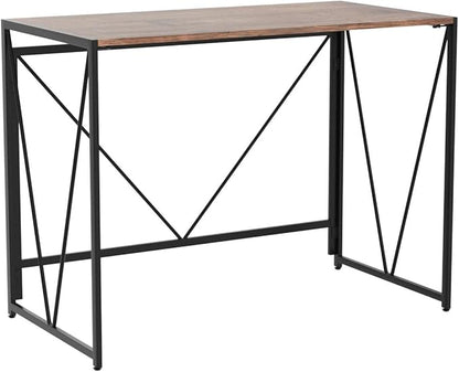 NWCD3D Folding Computer Desk, Brown