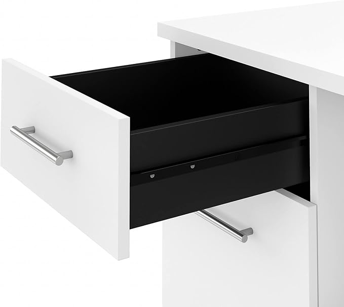Bush Furniture Somerset 72W Office Desk with Drawers and Hutch in White