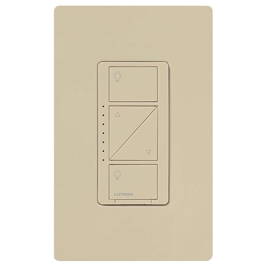 Lutron Caseta Original Smart Dimmer Switch (Lutron Smart Hub Required), for LED Lights, 150 Watt, Single-Pole/3-Way, No Neutral Required, PD-6WCL-IV 6-PACK, Ivory, 6 Pack