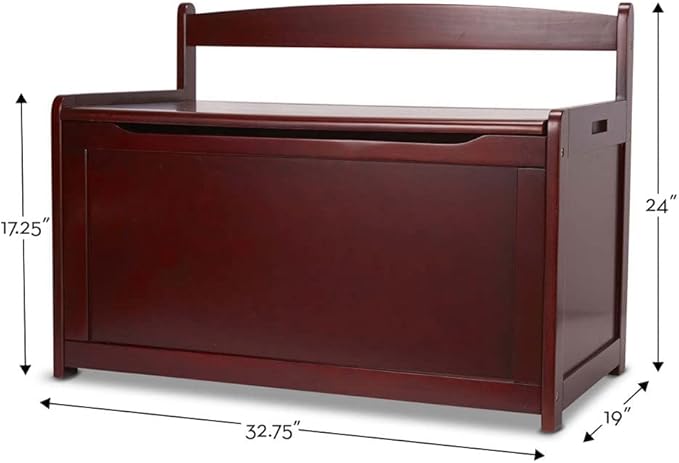 Melissa & Doug Wooden Toy Chest - Espresso