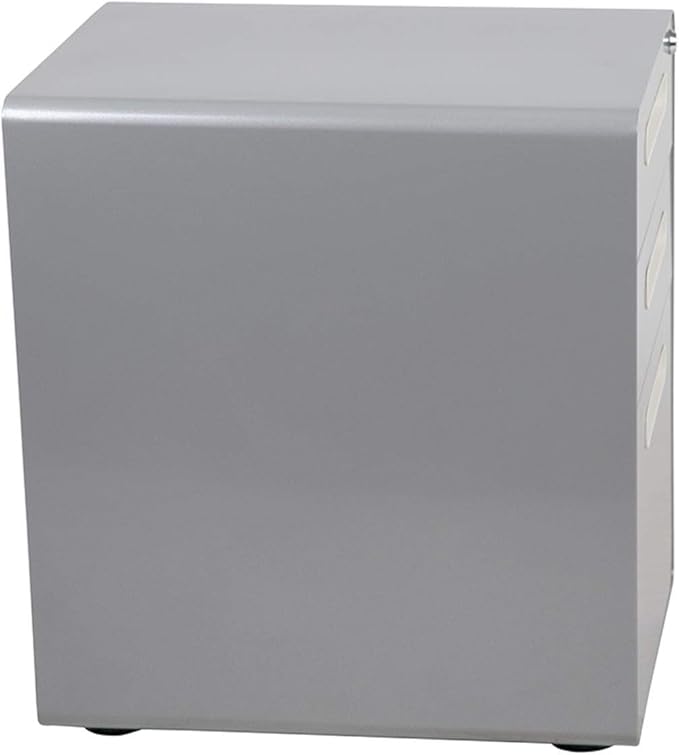 Flash Furniture Wren Ergonomic 3-Drawer Mobile Locking Filing Cabinet with Anti-Tilt Mechanism and Hanging Drawer for Legal & Letter Files, Gray