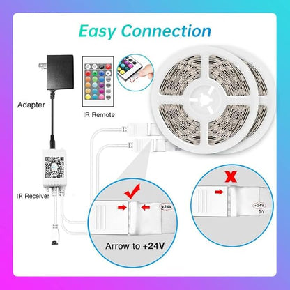 200ft Bluetooth Long LED Strip Lights, Music Sync Tape Lighting, RGB Color Changing LED Lights for Bedroom with Remote,Smart Phone APP Control, Ceiling Living Room Decor (APP+Remote+Mic/2 Roll)