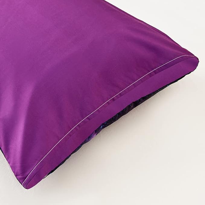 5Pcs Galaxy Bedding Set for Girls,Galaxy Purple Comforter Set Twin,Girls Purple Bedding Set Twin,Comforter for Children Boys Girls Teen Kids,Bedroom Decoration Twin 5Pcs