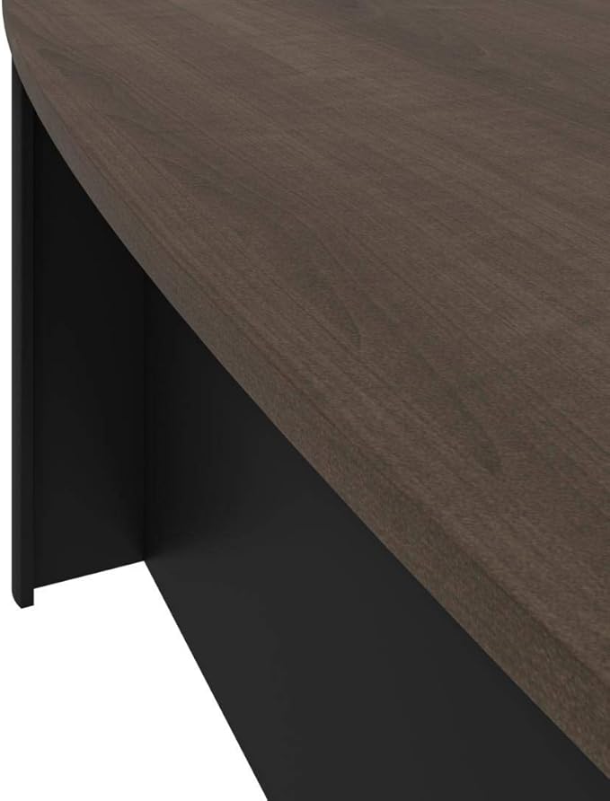 Bestar Connexion Desk Shell, 72W, Antigua & Black