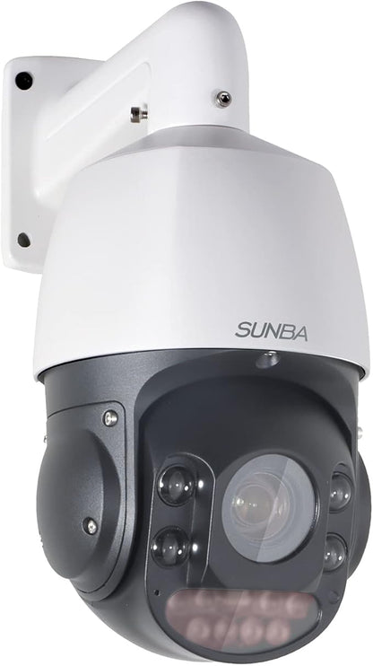 SUNBA 4K 8MP PTZ Camera Outdoor, IP PoE+ Security Dome, 20X Optical Zoom, Two Way Audio &Built-in TF Card Slot, 24x7 Automatic PTZ Tour, Night Vision up to 328ft (405-D20X 4K)