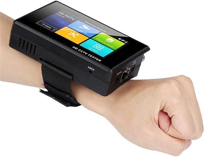 EVERSECU 5 in 1 CCTV Tester Support Up to 4K IP Camera & 720P/1080P/3mp/4mp/5 Megapixel AHD, TVI, CVI & CVBS Analog Camera, 4" Touch Screen Security Video Monitor, POE Out, IP Scan, UTP Cable Test