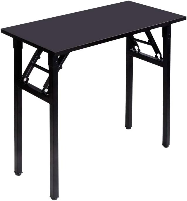 SDHYL 31.5inchesNo Assembly Foldable Computer Desk for Home Office Workstation, Study and Writing, Black