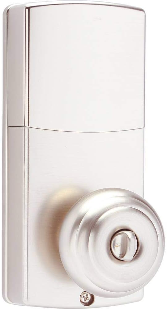Honeywell Safes & Door Locks BLE Electronic Entry Knob with Keypad, Square Faceplate, Satin Nickel
